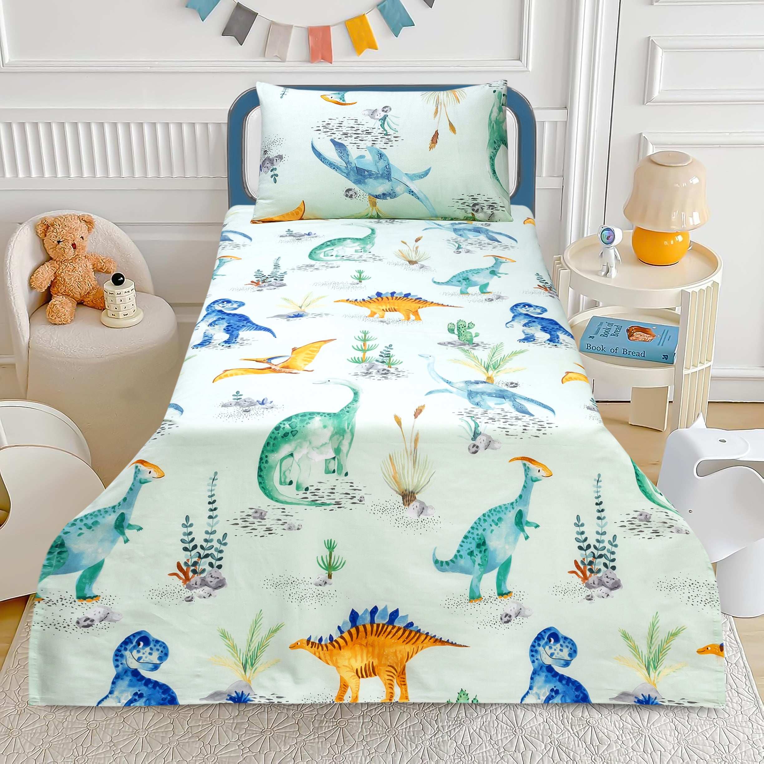 Soft Cotton Bed Sheet for Children with Pillow Cover by Alezam Bedding