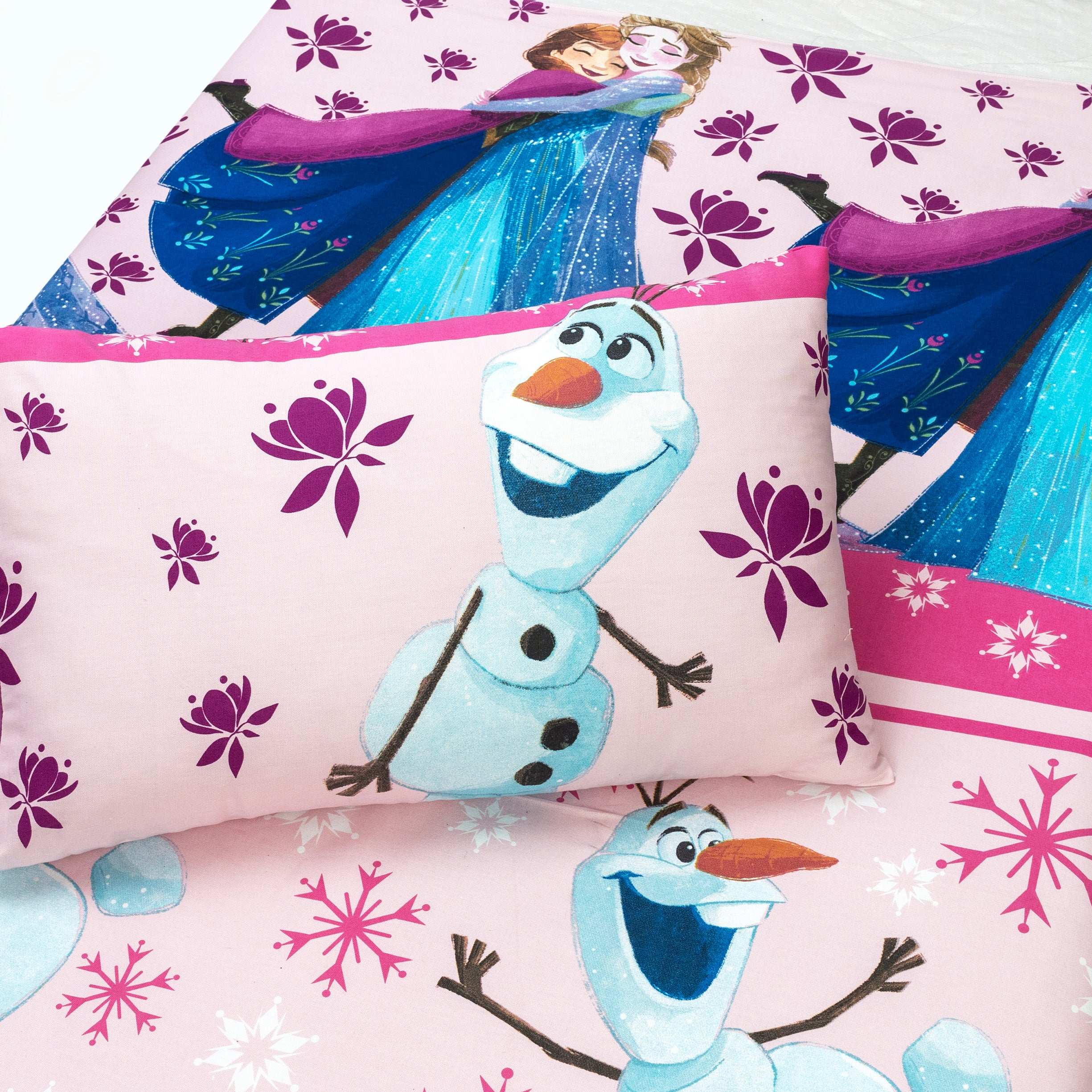 Frozen Kids Cotton Bed Sheet with Pillow Cover by Alezam Bedding Store