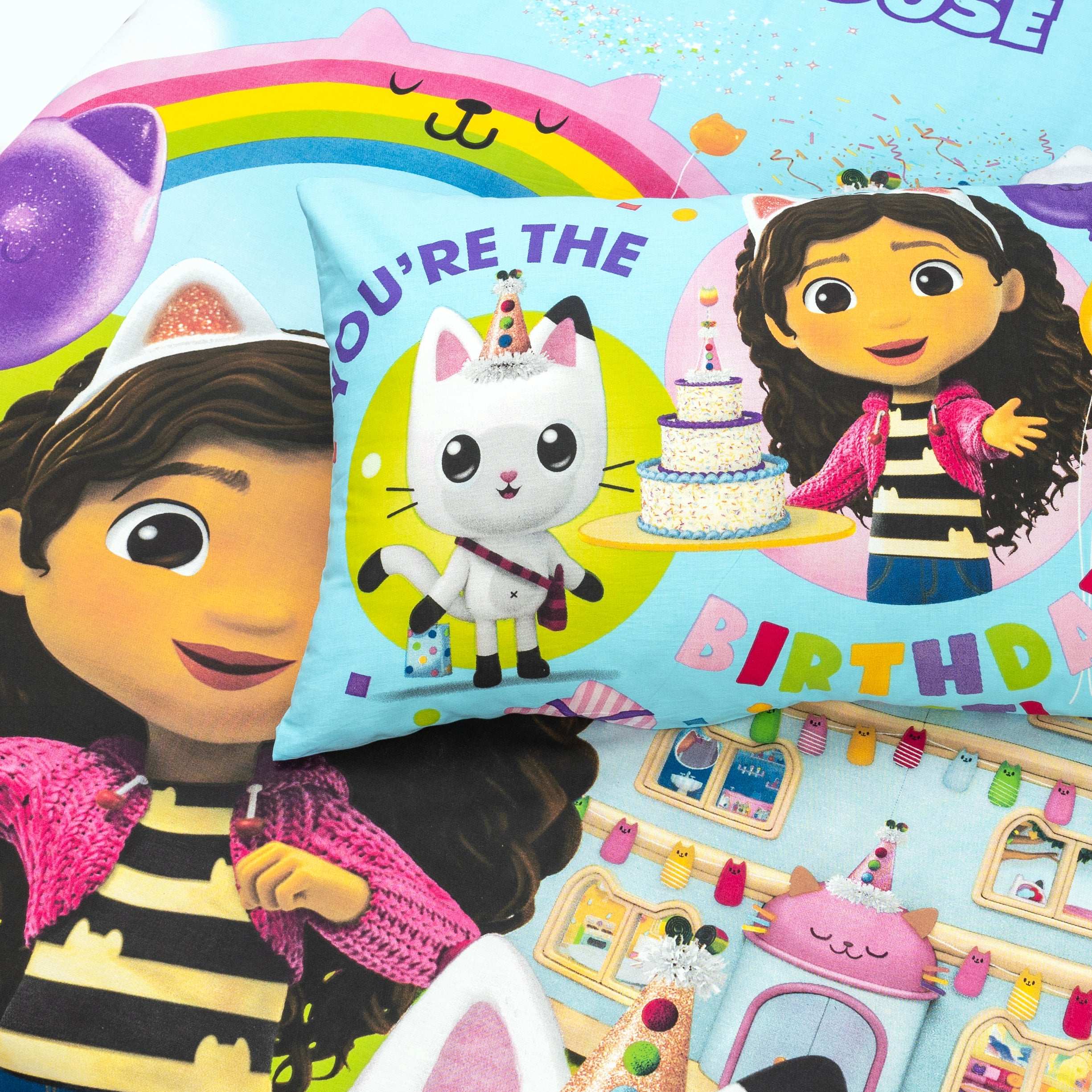 Colorful Printed Bed Sheet for Girls with Pillow Cover Cotton Fabric