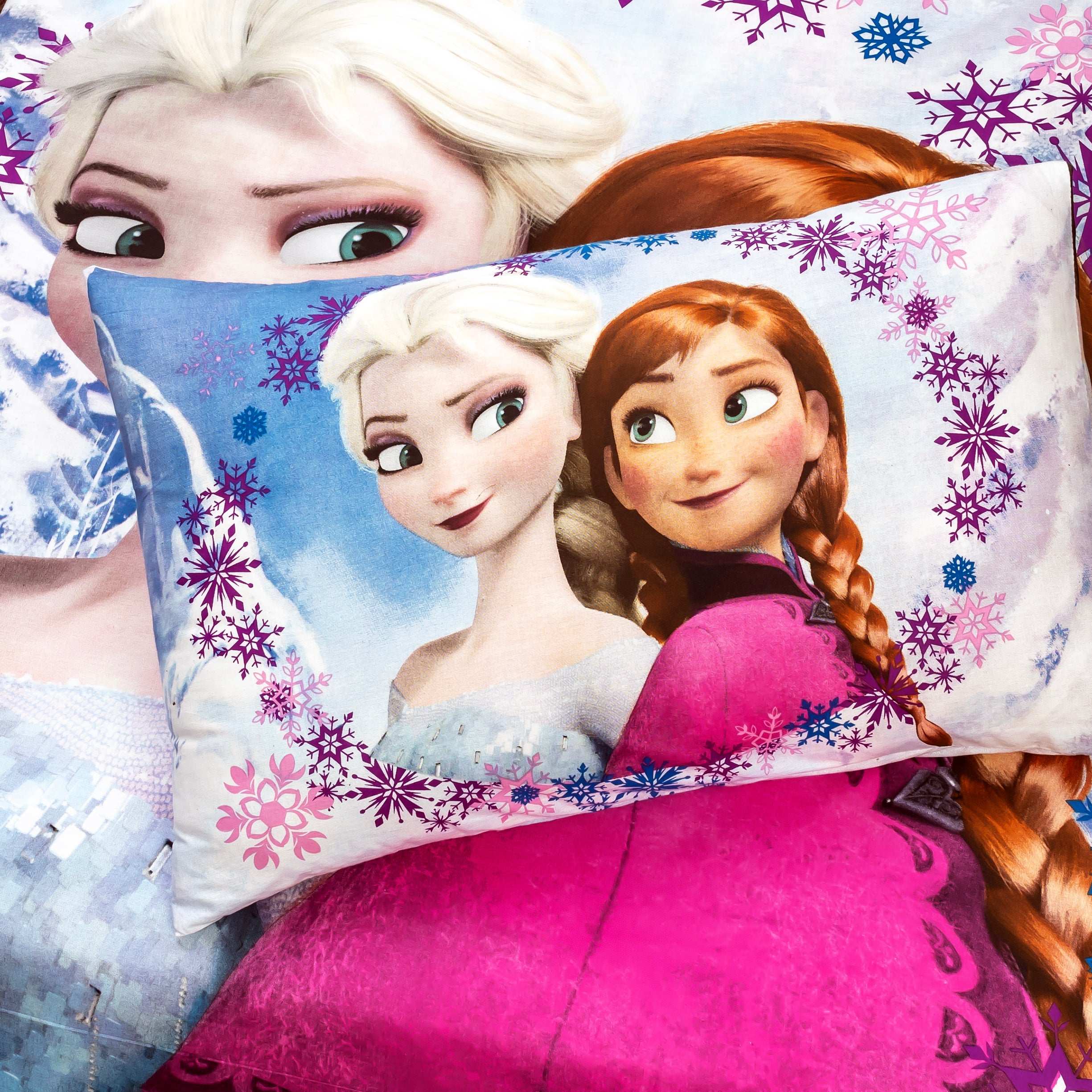 Elsa and Anna Cartoon Bed Sheet Cotton Set for Girls Room