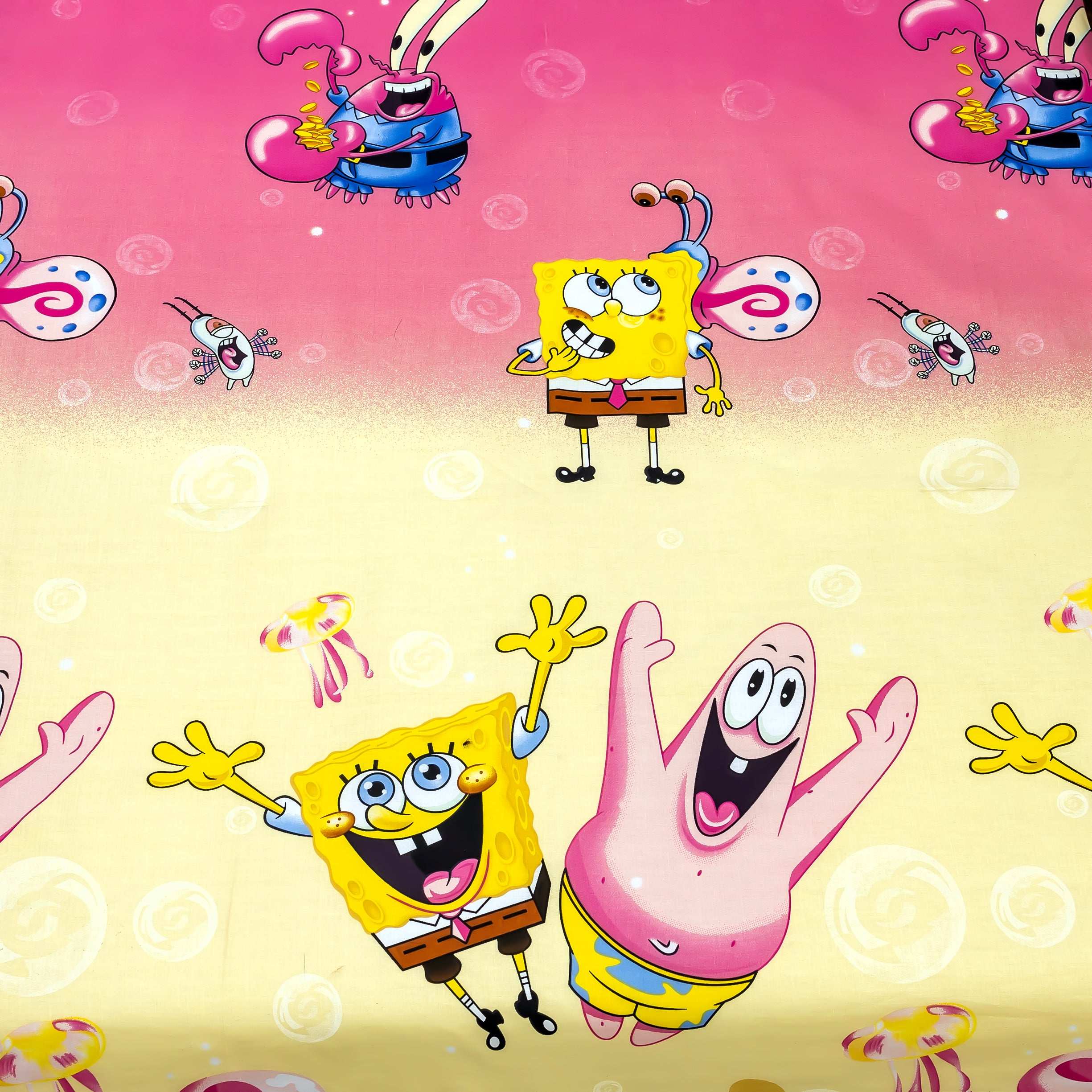 High Quality SpongeBob Design Kids Bed Sheet Cotton Fabric by Alezam Bedding