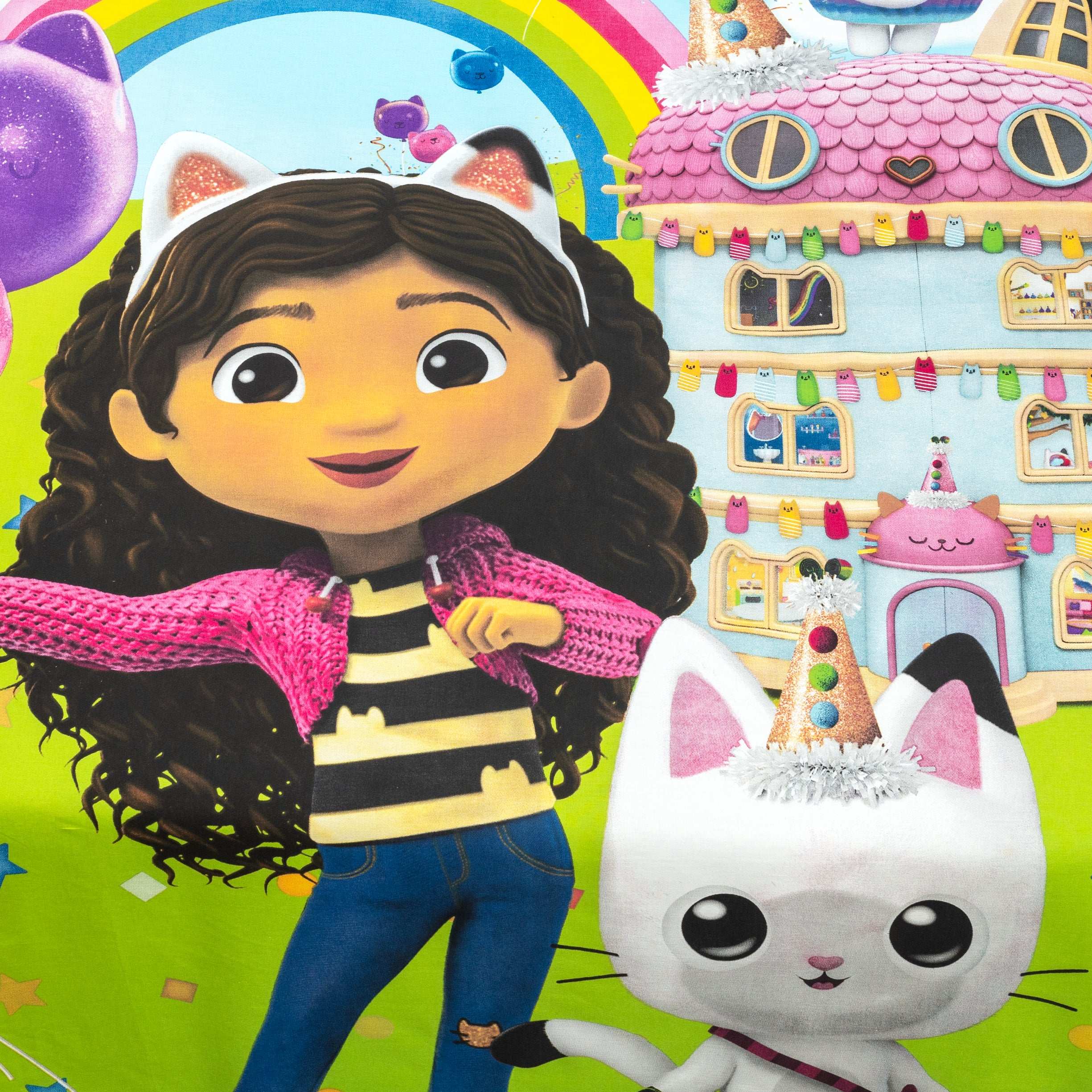 Colorful Printed Bed Sheet for Girls with Pillow Cover Cotton Fabric