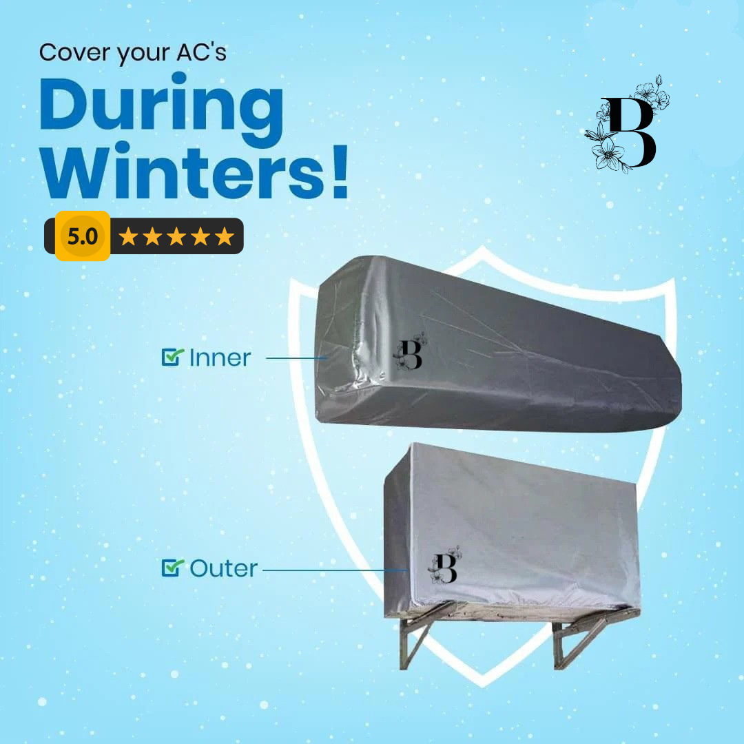 Waterproof AC Cover for Indoor and Outdoor Unit 2 Pcs Pack