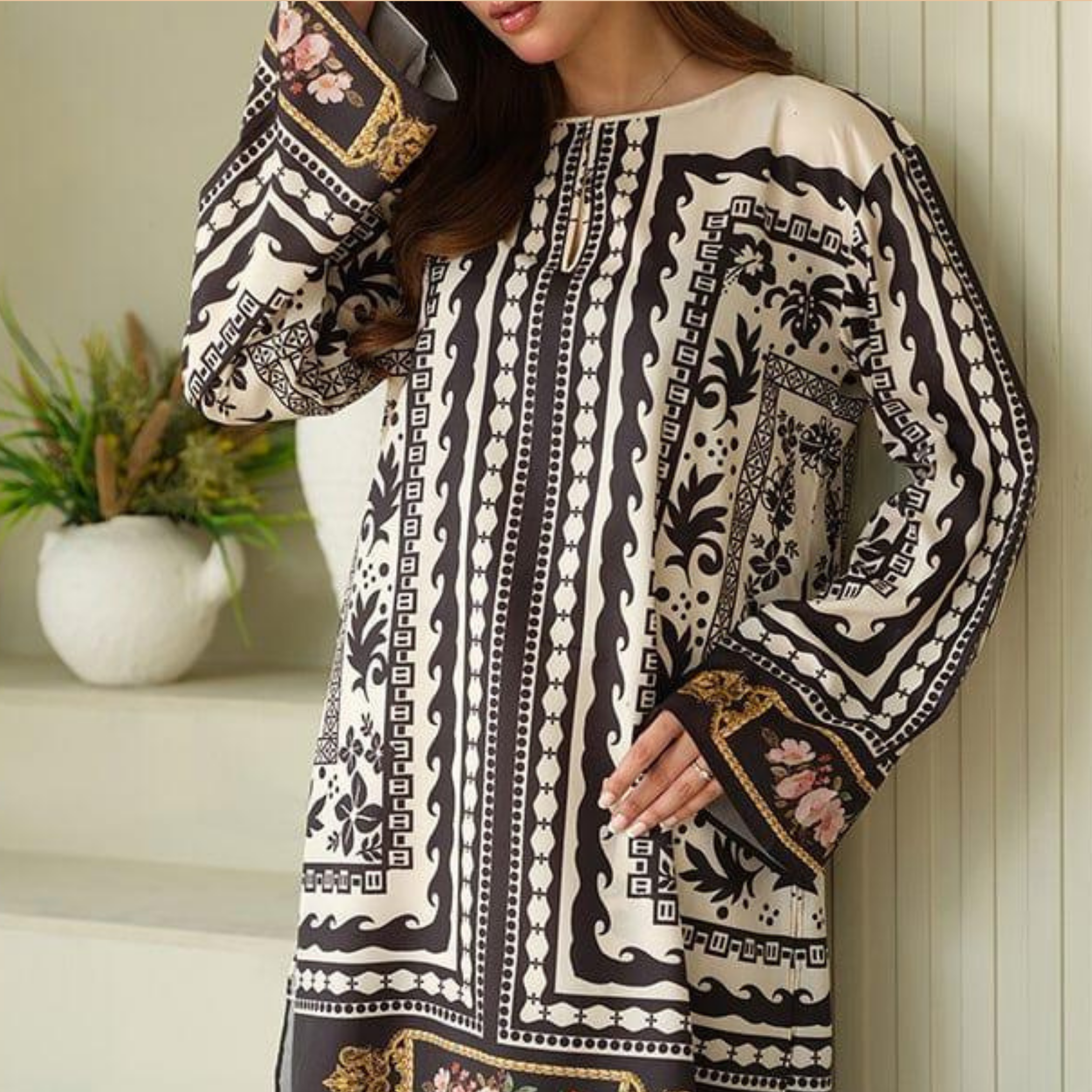 Printed Swiss Lawn 2 Piece Stitched Suit for Women
