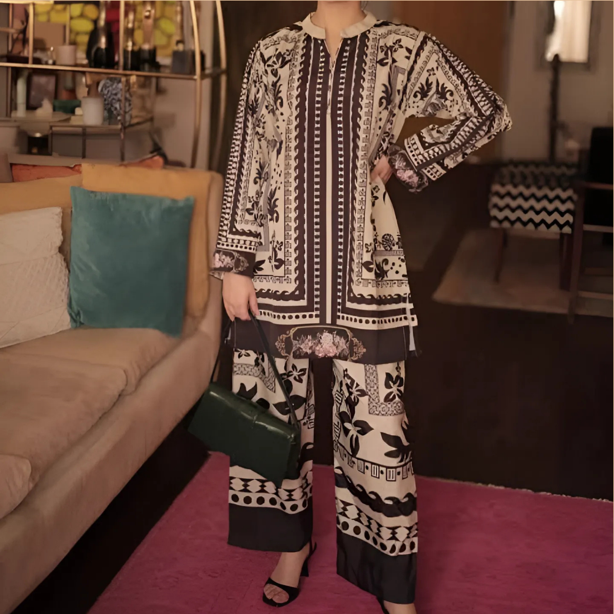 Printed Swiss Lawn 2 Piece Stitched Suit for Women