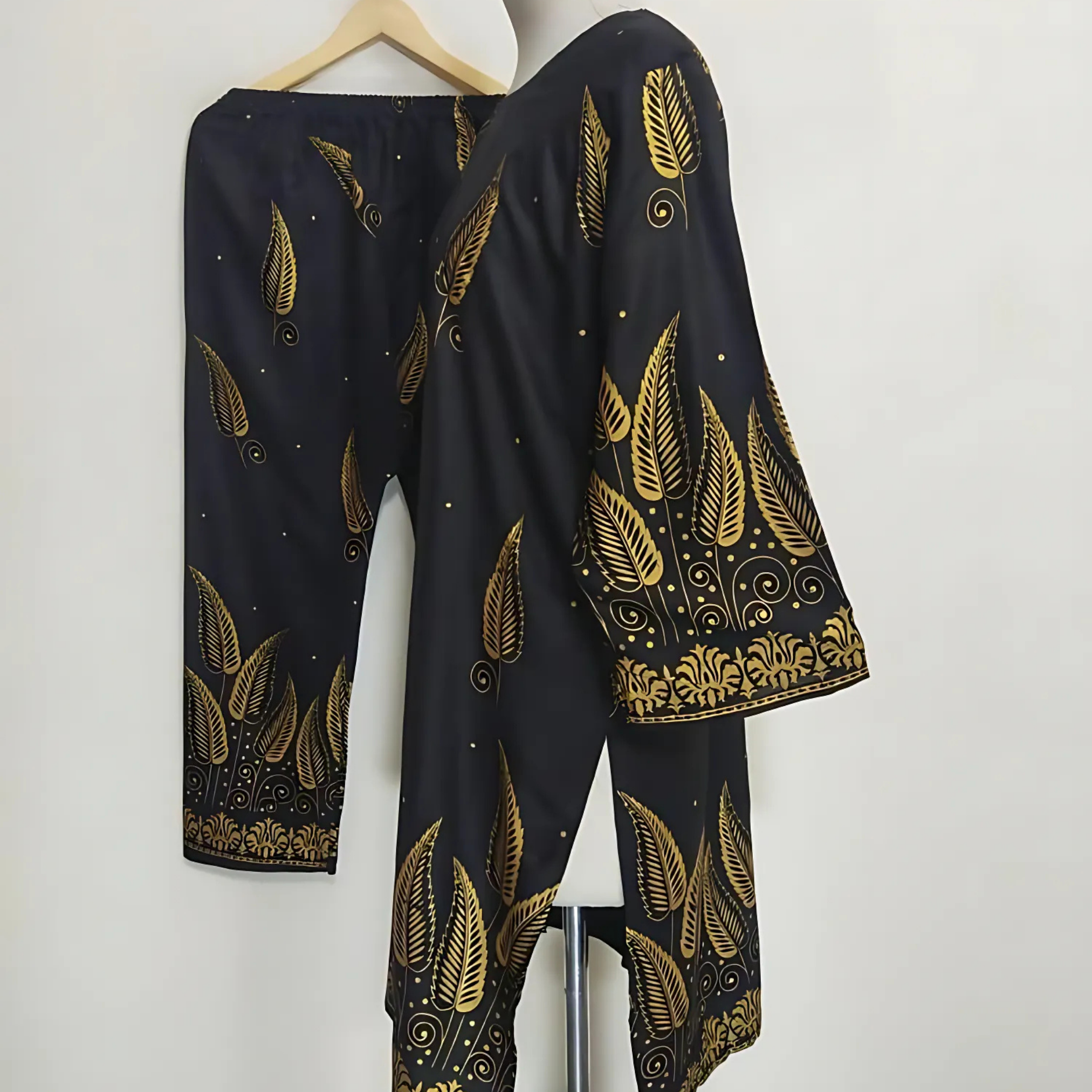 Women's Printed Lawn 2 Piece Stitched Suit – Shirt and Trouser Set