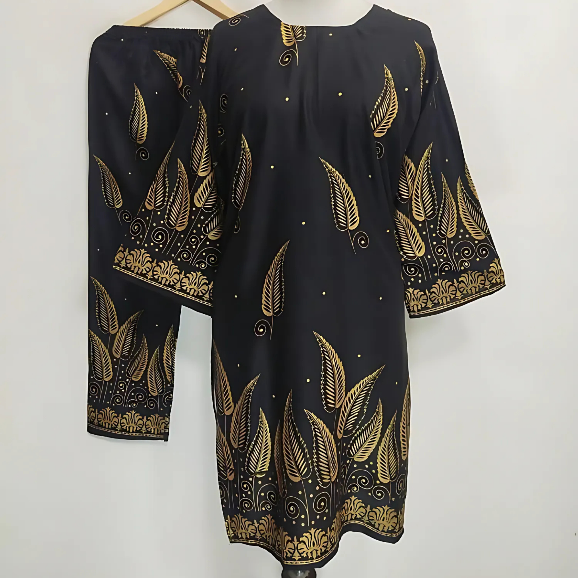 Women's Printed Lawn 2 Piece Stitched Suit – Shirt and Trouser Set