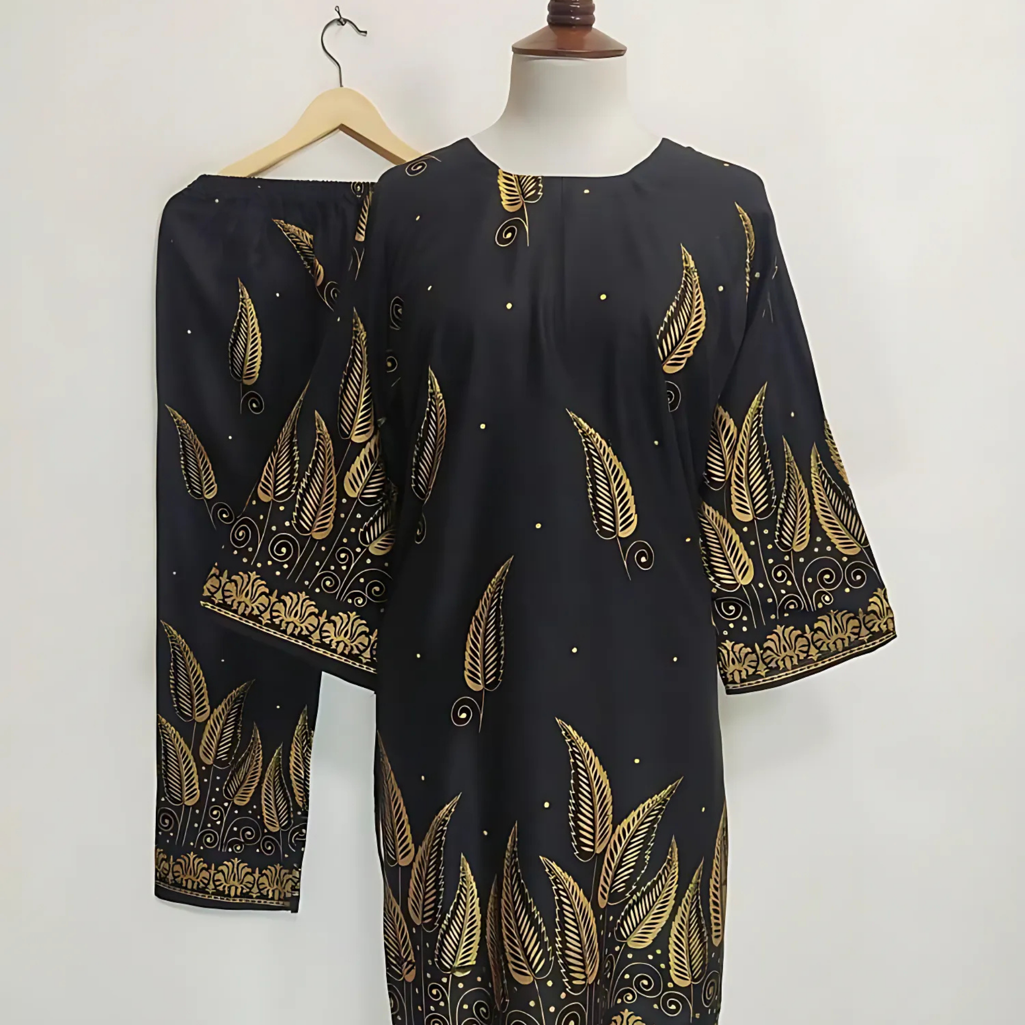 Women's Printed Lawn 2 Piece Stitched Suit – Shirt and Trouser Set