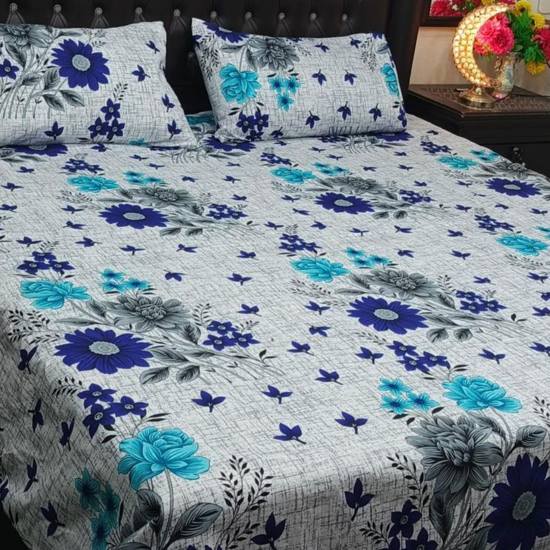 Luxury 3 Pcs Cotton Bed Sheet Set for Bedroom