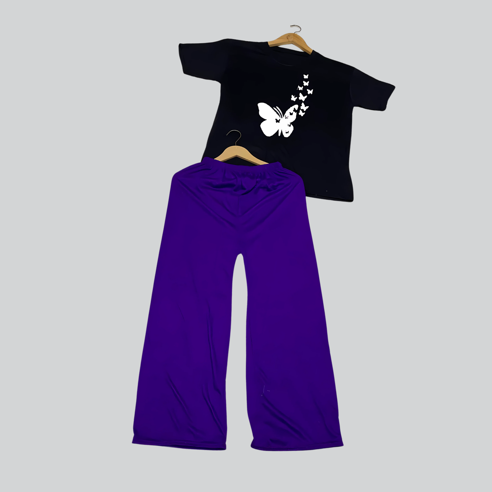 2 Pcs Women's Cotton Jersey Night Suit Stitched Set for Comfortable Sleep