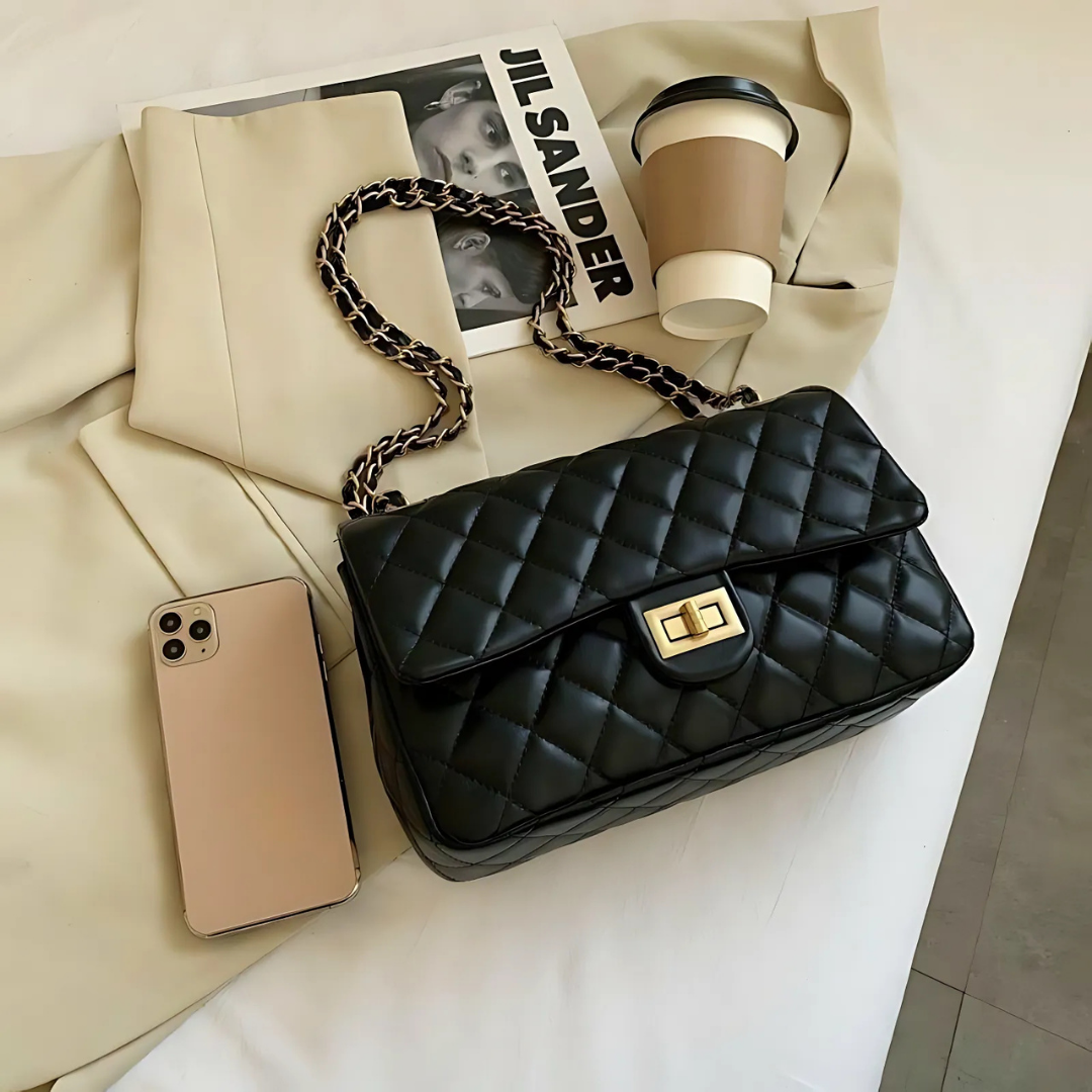 Stylish Black PU Leather Embroidered Shoulder Bag by Bibi Boutiques