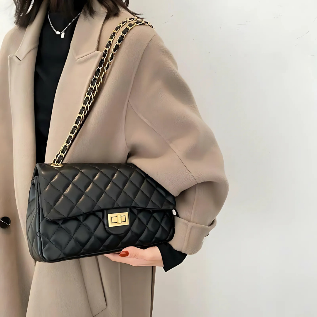 Stylish Black PU Leather Embroidered Shoulder Bag by Bibi Boutiques