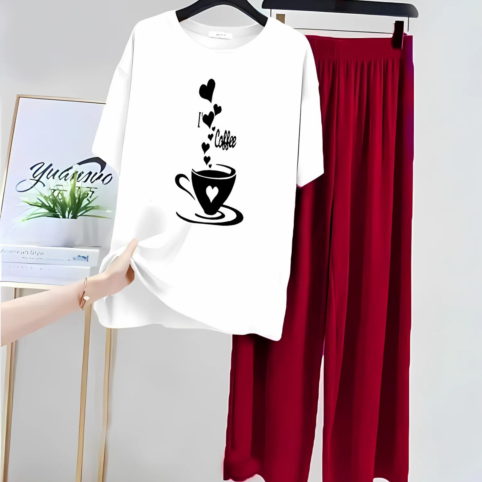 Soft Cotton Jersey Nightwear for Women 2 Piece Dress