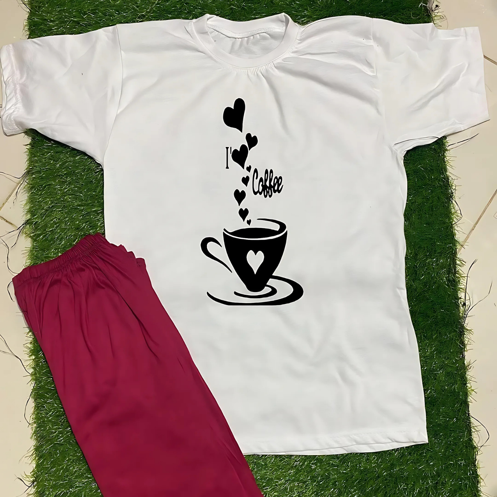 Soft Cotton Jersey Nightwear for Women 2 Piece Dress