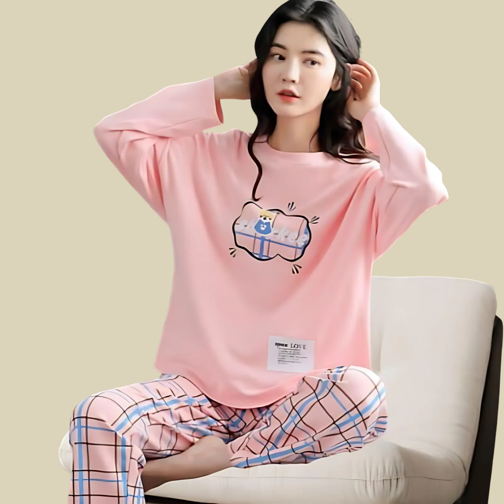 Bibi Boutique Cotton Nightwear for Women 2 Piece Stitched Sleepwear