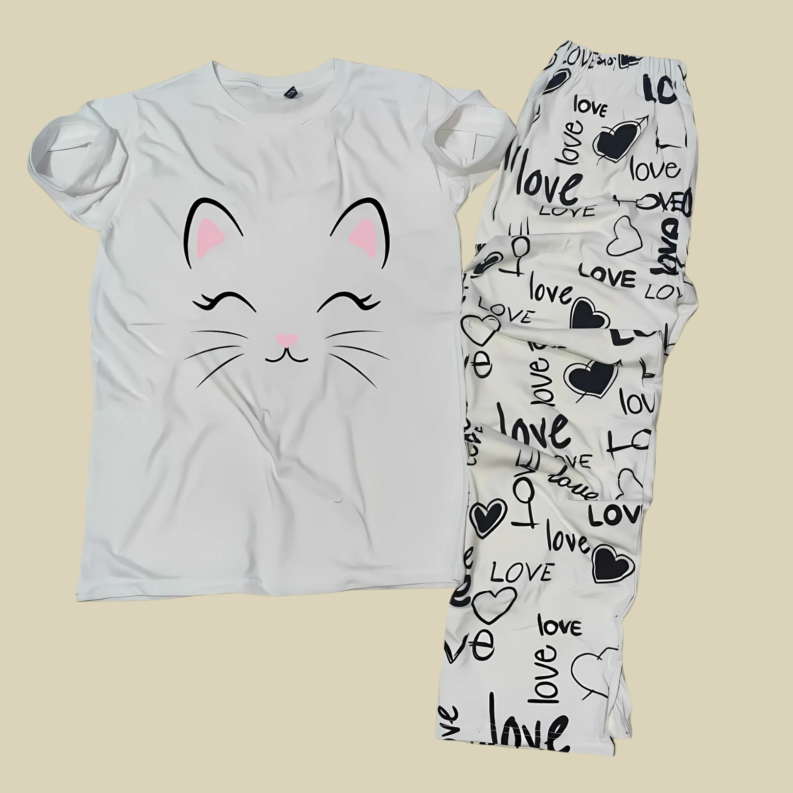 Women's 2 Piece Cotton Nightwear Set Soft and Comfortable