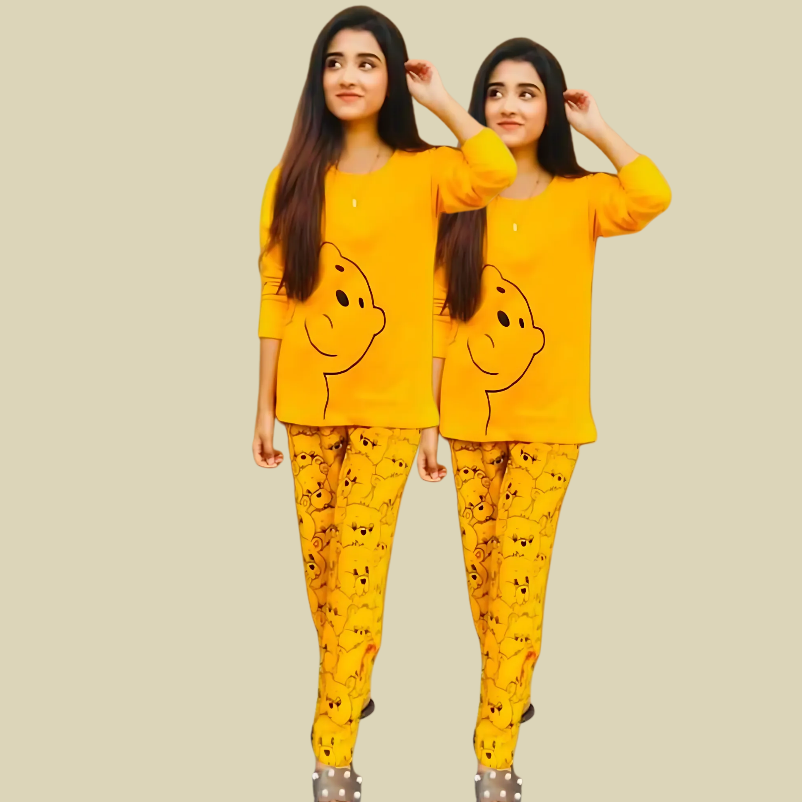 Soft Cotton Jersey Sleepwear Set for Women Casual Homewear