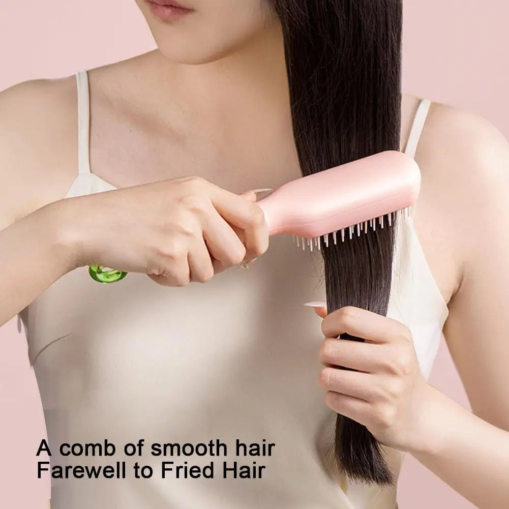 Self Cleaning Hair Brush for Women Easy to Clean Comb for Tangle Free Hair-Random color