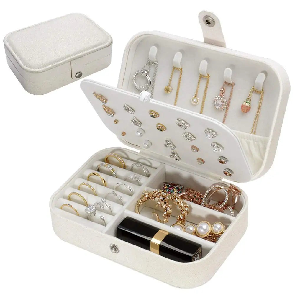 Luxury Portable Jewelry Organizer Box – Travel-Friendly Storage Case