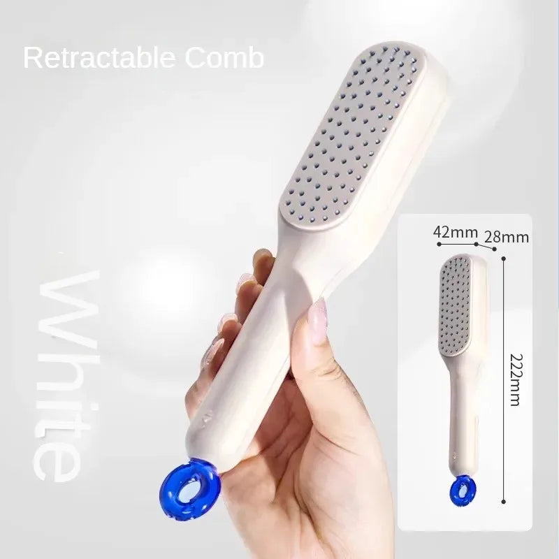 Self Cleaning Hair Brush for Women Easy to Clean Comb for Tangle Free Hair-Random color
