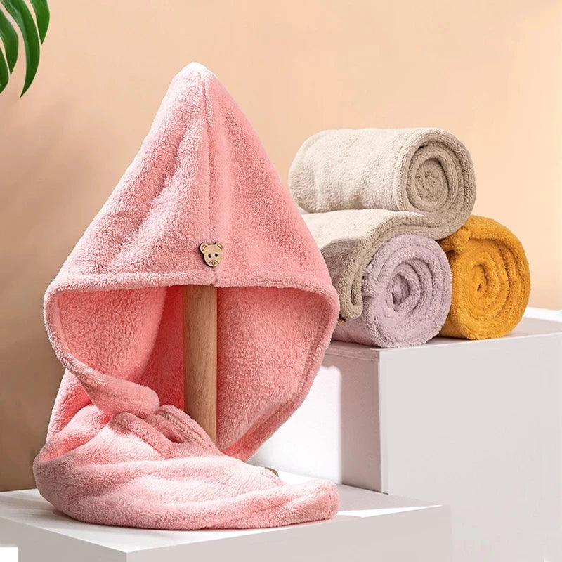 Soft Microfiber Hair Drying Towel for Women – Ultra Absorbent & Lightweight