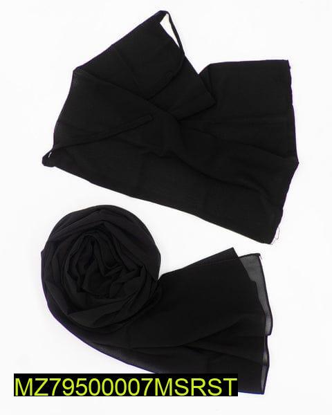 2 Pcs Plain Chifon Hijab