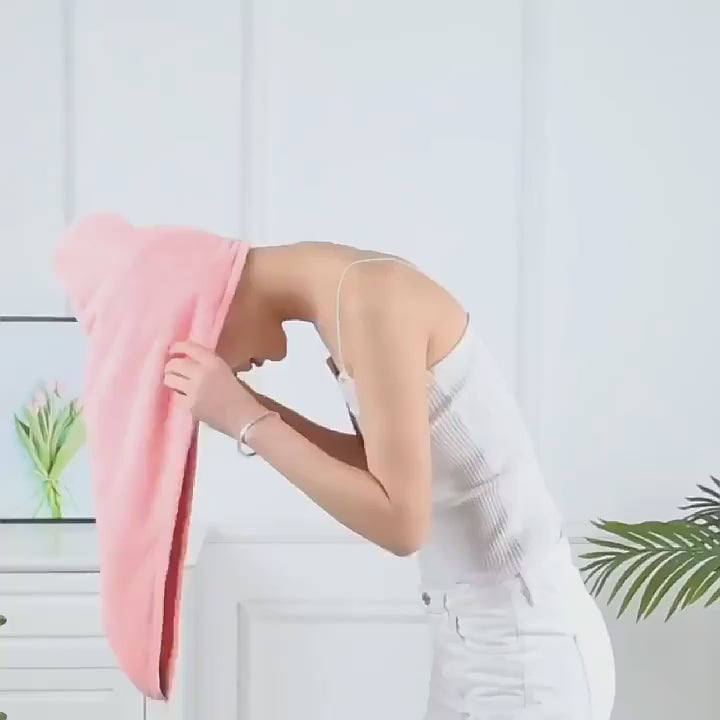 Soft Microfiber Hair Drying Towel for Women – Ultra Absorbent & Lightweight